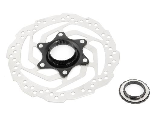 Shimano SM-RT10 - brzdový kotouč 160mm Center Lock  -  vnitřní + vnější ozubení matice