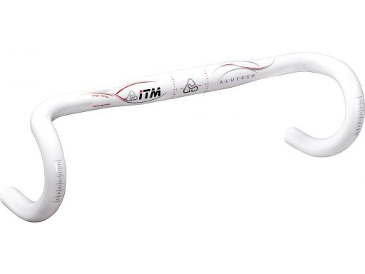 ITM Alutech řídítka silniční - bílá Alu 7075 - 31,8mm, 40cm