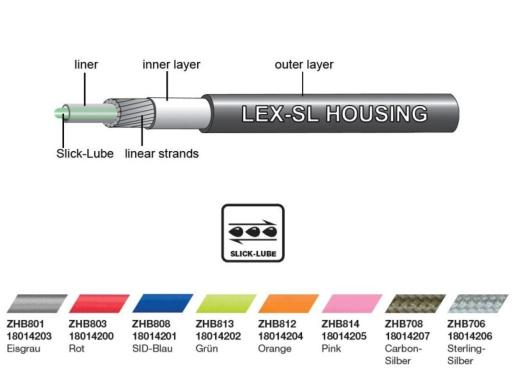 Bowden Jagwire LEX-SL300mm  řadící -teflonový-2x koncovka