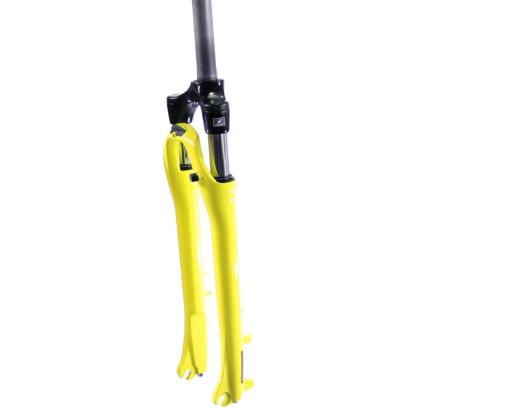 Odpružená vidlice Treking 28" SR Suntour NEX DS / zdvih 50 mm / sloupek 1 1/8" A-head / barva žlutá lesklá