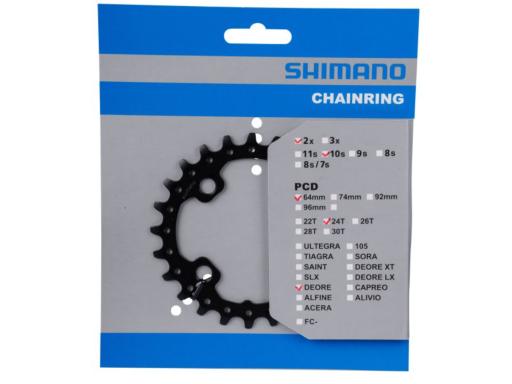 Shimano FC-M617 převodník - 24 zubů 2x10s, 4packa