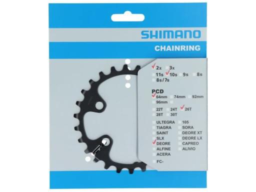 Shimano  FC-M6000 převodník 24 zubů na 2x10s, 4packa