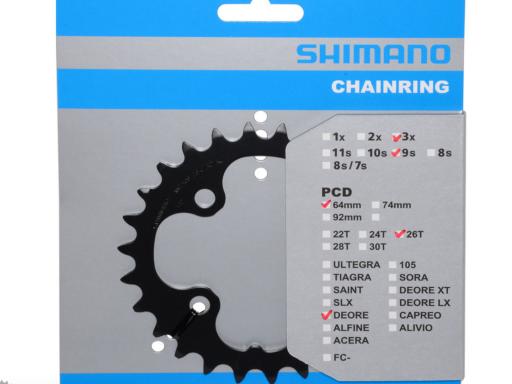 Shimano Deore FC-M590 převodník 26 zubů 9s 4packa