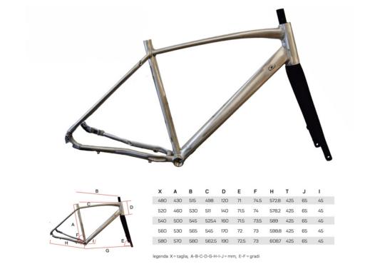 Rám Alu Gravel - Cyklokrosový + karbonová vidlice, pro kotoučové brzdy - velikost 50cm