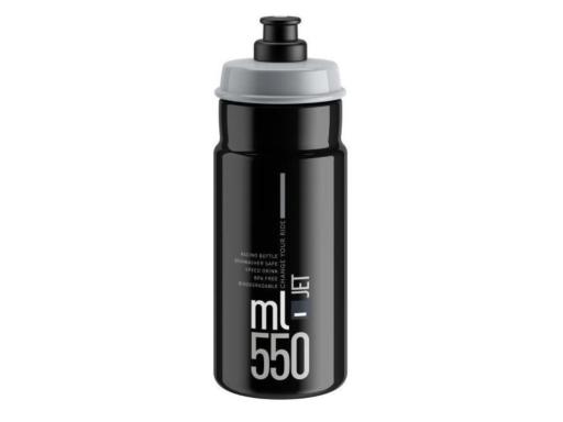 ELITE láhev JET  černá/šedé logo 550ml