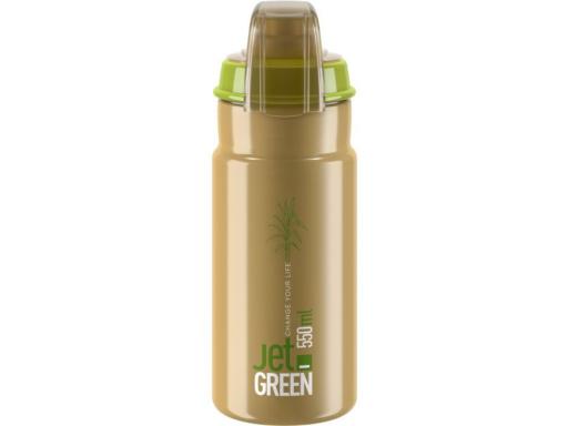 ELITE láhev JET GREEN  PLUS hnědá/bílé logo 550ml