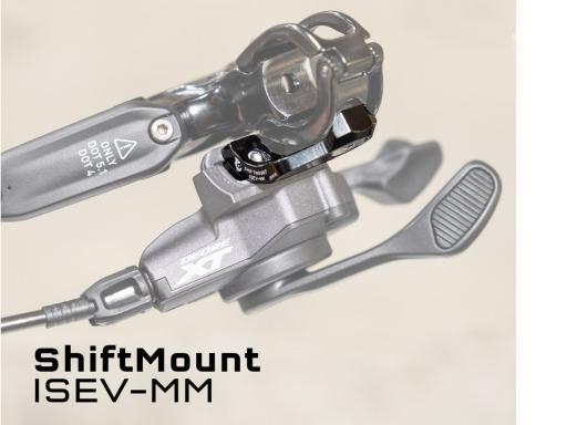 Sram/Avid Matchmaker X objímka brzdové páky Hinge Clamp + Wolf Tooth ShiftMount ISEV-MM adaptér pro řazení Shimano I-Spec EV  , černá