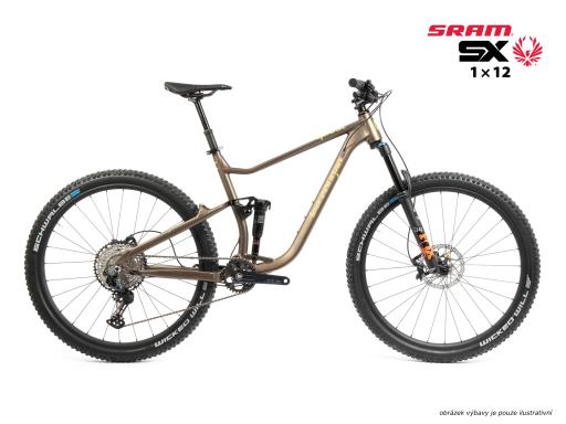 Celoodpružené  MTB 29" Lee Cougan Quest  Sram SX  Eagle 1x12 , velikost  S -16" (40,5cm) - barva hnědozlatá matná