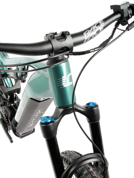 Celoodpružené eloktrokolo  MTB 29"/27,5" Lee Cougan E-Quest – Brose S / 725 Wh, 20 Ah / Shimano XT 1x12 , velikost L – 19" – barva černo-military green lesklá