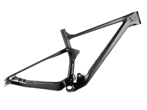 Celoodpružený karbonový rámový set   MTB 29" Lee Cougan Crossfire , velikost  S -16" (42cm) barva černá/chameleon lesk