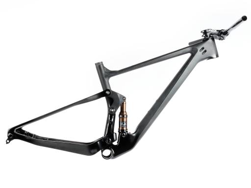 Celoodpružený karbonový rámový set   MTB 29" Lee Cougan Crossfire , velikost  S -16" (42cm) barva černá/chameleon lesk