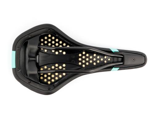 VELO Sedlo VL-4330, barva černá/tyrkys