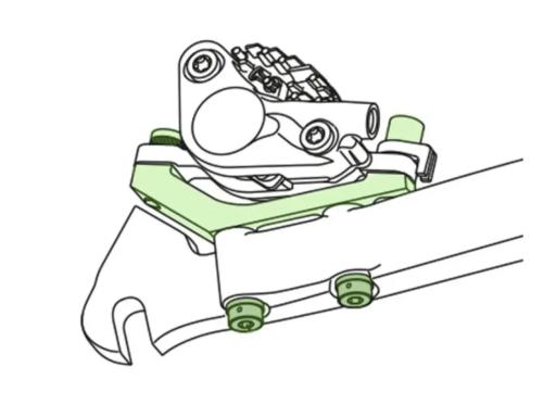 Shimano SM-MA-R160P/D adaptor rear 160mm, frame Flat Mount , brake PostMount