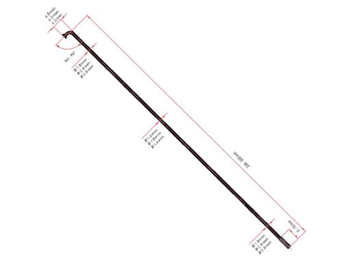DT Swiss Competition double butted 2,0/1,8/2,0 mm x 294mm Spoke without nipples black