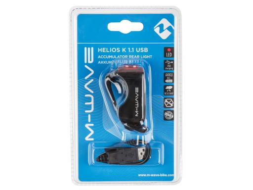 Světlo zadní  M-WAVE Helios K 1.1 USB