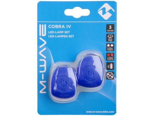 Sada mini  M-WAVE Cobra IV  přední +zadní 2 LED dioda