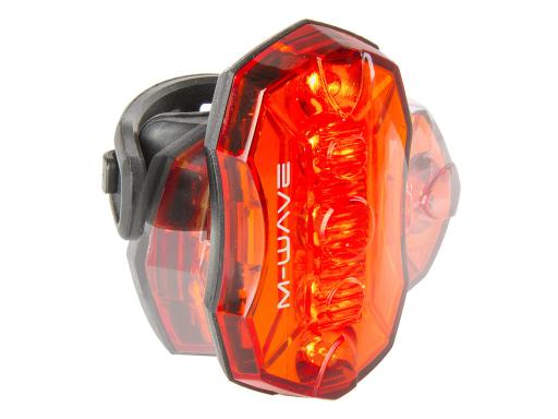 Blikačka M-WAVE Helios 5.3 zadní 5LED diody ,včetně baterií.