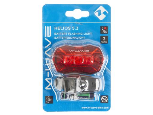 Blikačka M-WAVE Helios 5.3 zadní 5LED diody ,včetně baterií.