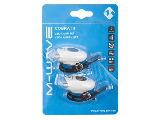 Světlo  Mini M-WAVE Cobra III sada přední +zadní 2ultrasvítivá LED dioda