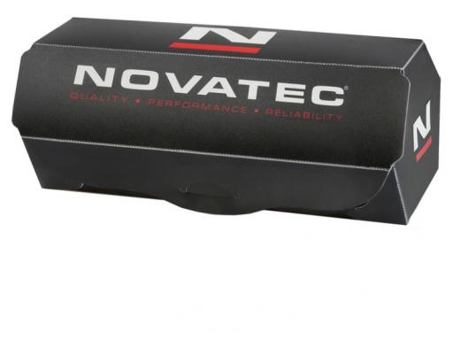 Přední náboj MTB NOVATEC SUPERLIGHT Disc 6 díra pro 20mm osu Japonská průmyslová ložiska 32děr 185g barva černá lesk