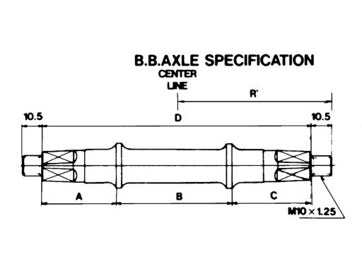 Středová osa 3SS 68/121,5mm