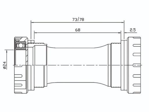 NECO středová osa BSA  68/73-78mm