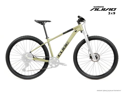 MTB 29" Cube Aim Race Shimano Alivio 3x9, size M – 16", olive