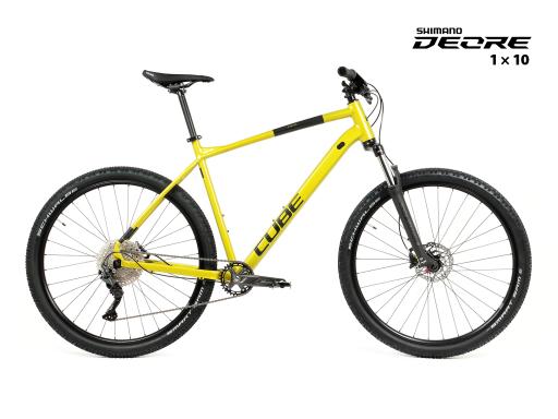 MTB 29" Cube Analog Shimano Deore 1x10, size L – 18", flashlime