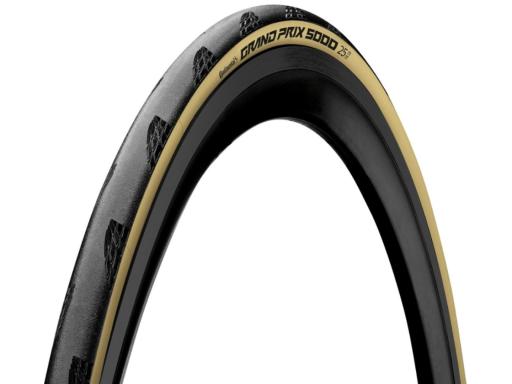 Continental Grand Prix 5000 700 x 25C road tire kevlar foldable black/cream