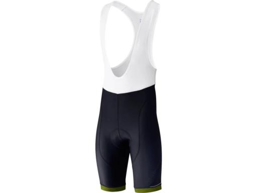 SHIMANO ASPIRE bib shorts black/lime yellow, L