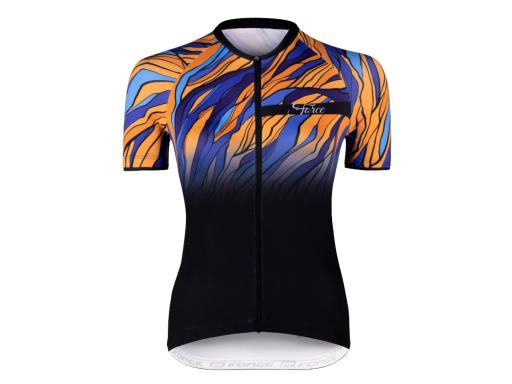 FORCE LIFE UNI short sleeve jersey black/blue/orange, M