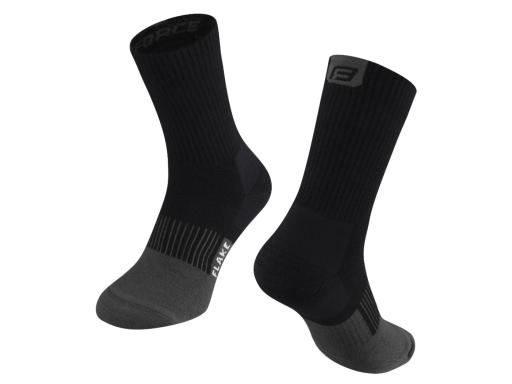 FORCE FLAKE termo ponožky černá/šedá, L–XL (42–47)