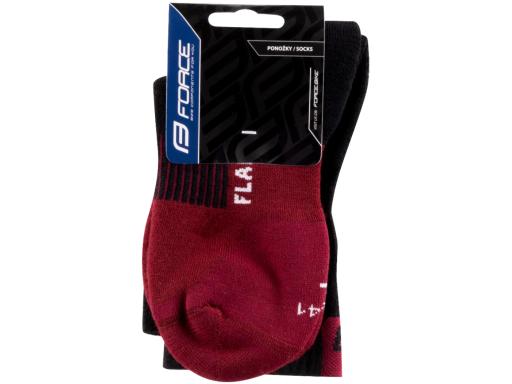 FORCE FLAKE thermo socks black/bordeaux, L–XL (42–47)